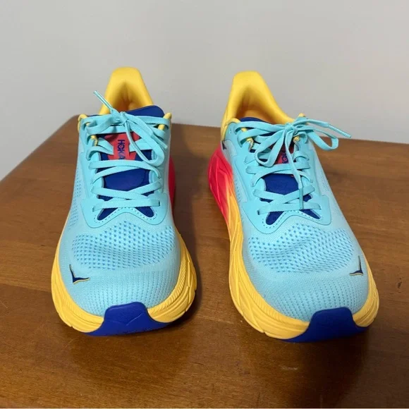 Hoka Athletic Shoes in Blue, Yellow, and Pink - Picture 3 of 8